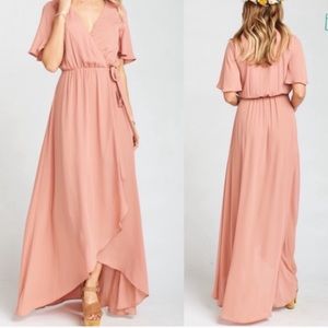 Show Me Your Mumu Sofia Wrap Dress in Rustic Mauve